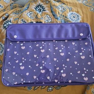 BTS TINY TAN Purple Heart Patterned Laptop Sleeve
